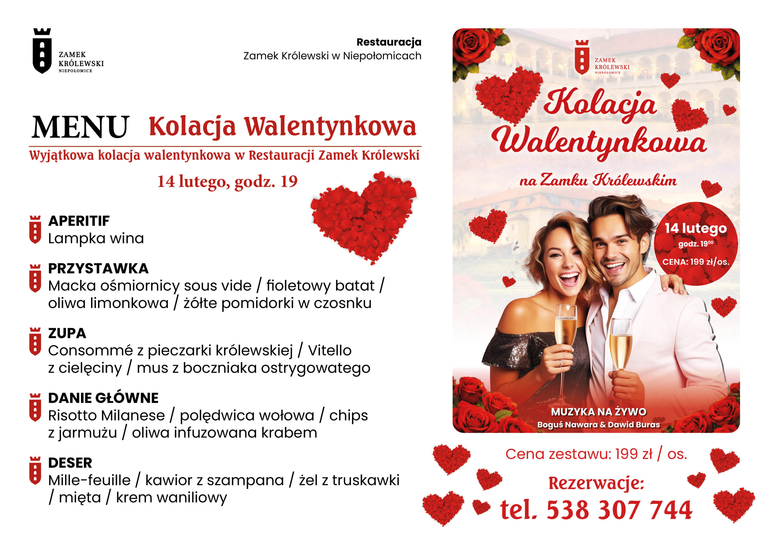 menu kolacji walentynkowej